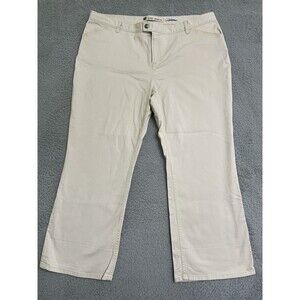 Vintage Womens Plus Gap Jeans Stretch Women's 20 Khaki with Lime Thread EUC